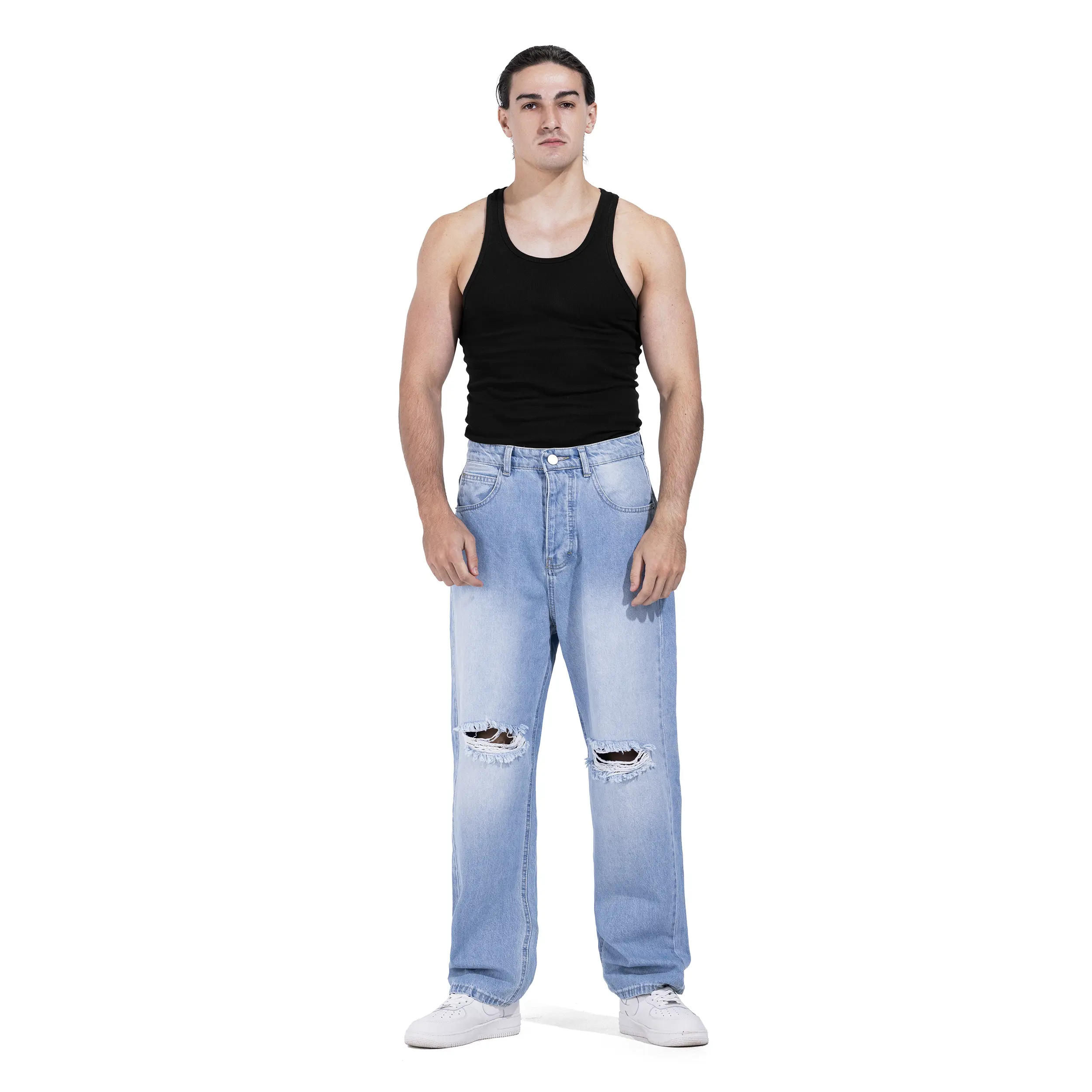 Ripped Light Wash Jeans - Image 4