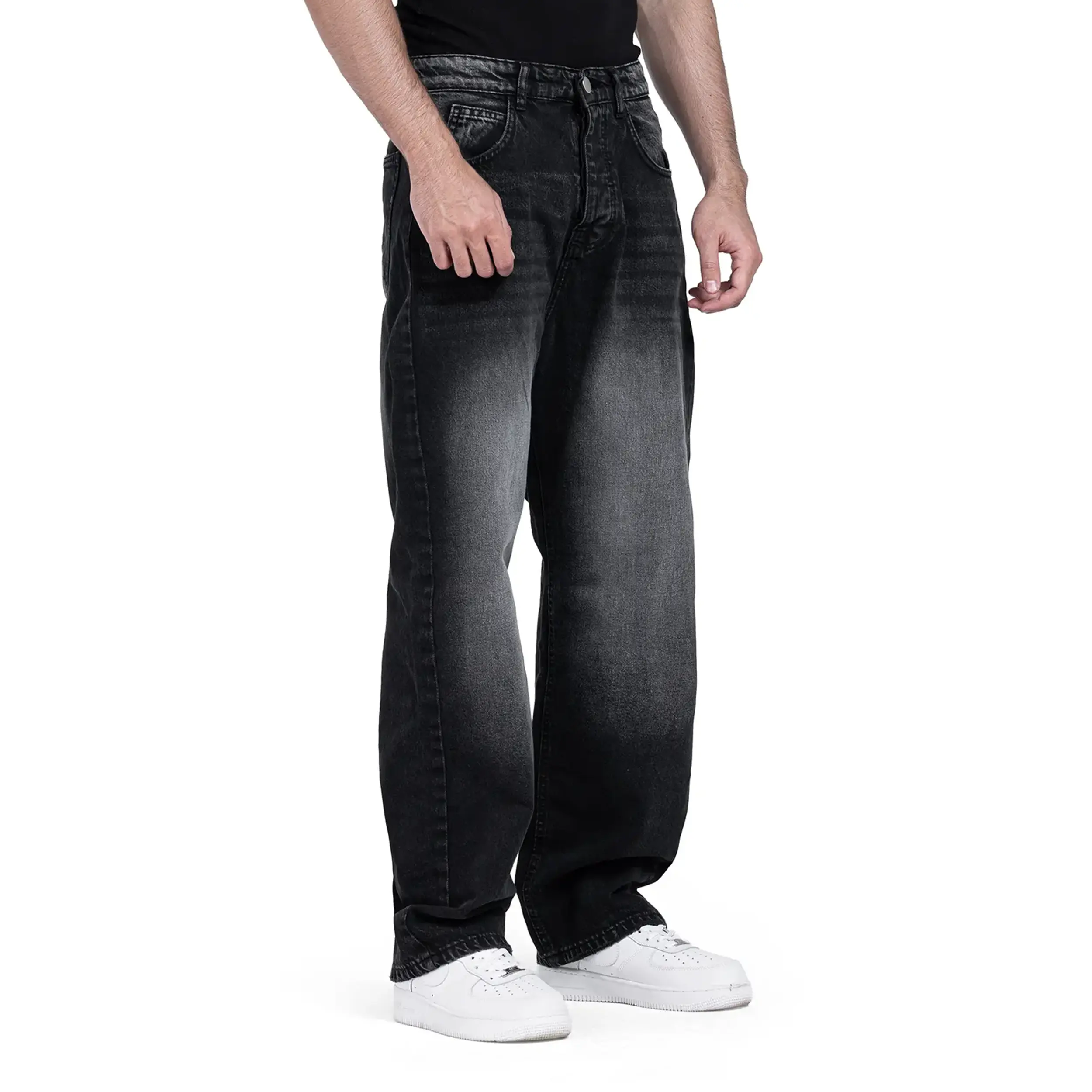 Washed-Out Black Denim Jeans - Image 2