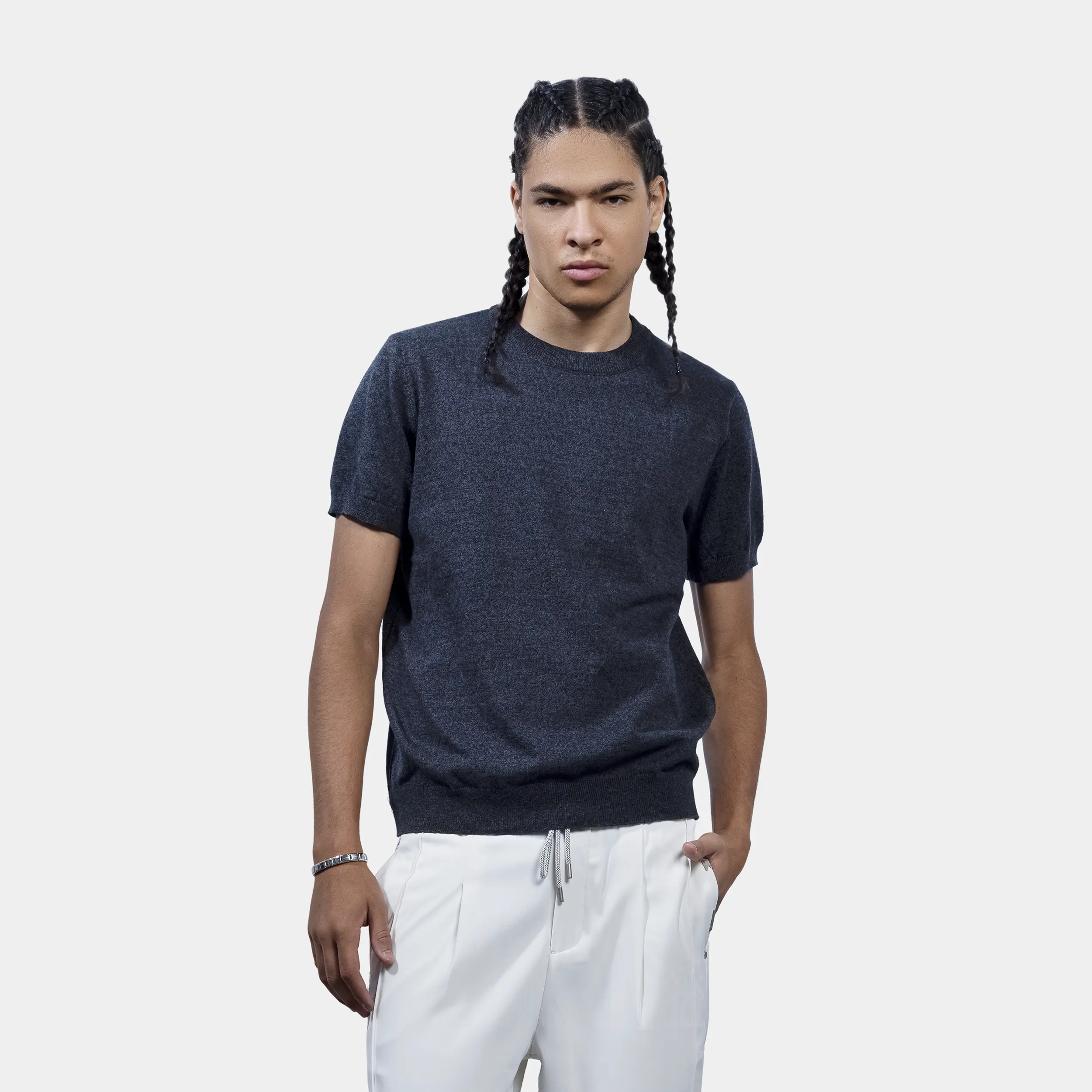 Knitted Basic T-Shirt - Image 7
