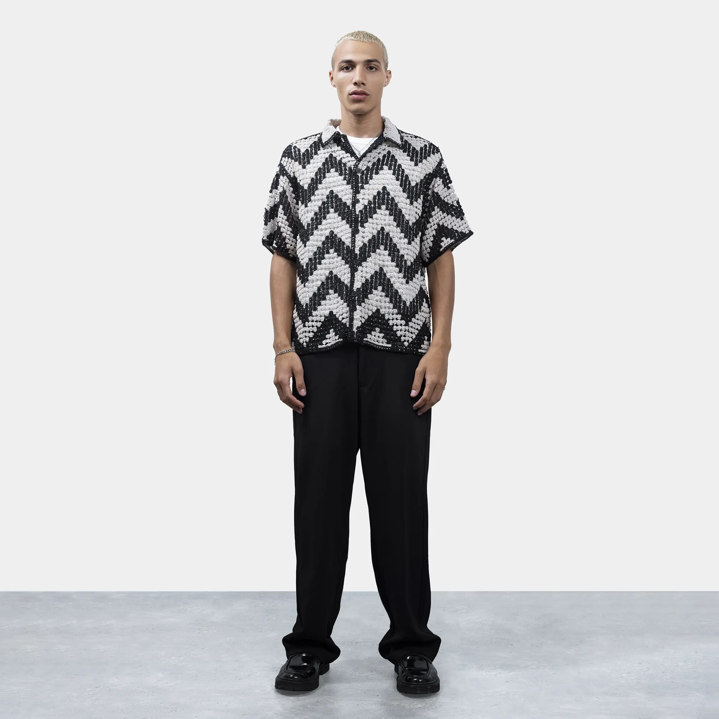 Textured Crochet Shirt - Image 3